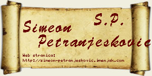 Simeon Petranjesković vizit kartica